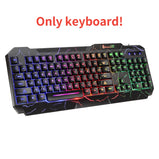 4 In1 Gaming Keyboard Mouse LED Breathing Backlight Ergonomics Pro Combos USB Wired Full Key Professional Mouse Keyboard Teclado