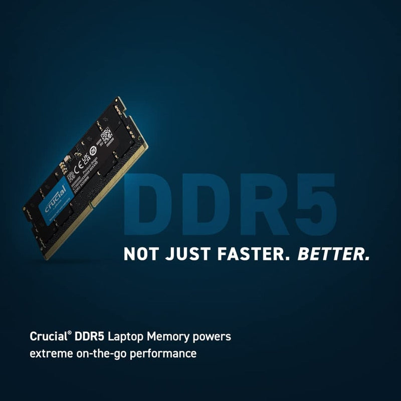 Crucial DDR5 RAM 16GB 32GB 48GB Notebook 4800MHz 5200MHz 5600MHz  SODIMM 1.1V for Laptop Memory