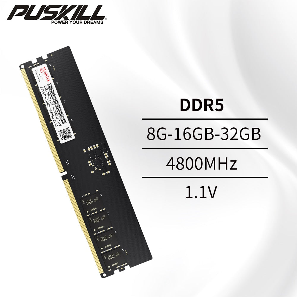 PUSKILL Memoria DDR4 4GB 8GB 16GB 32GB DDR3 DDR5 1600 2400 2666 3200 4800 5200MHz RGB Memory Desktop Cooling Vest Ram