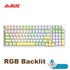 Ajazz AK992 92 Keys DIY Switch Keyboard Red Green Brown Shaft Hot-swap Mechanical Keyboard with RGB/White/No Backlit Optional