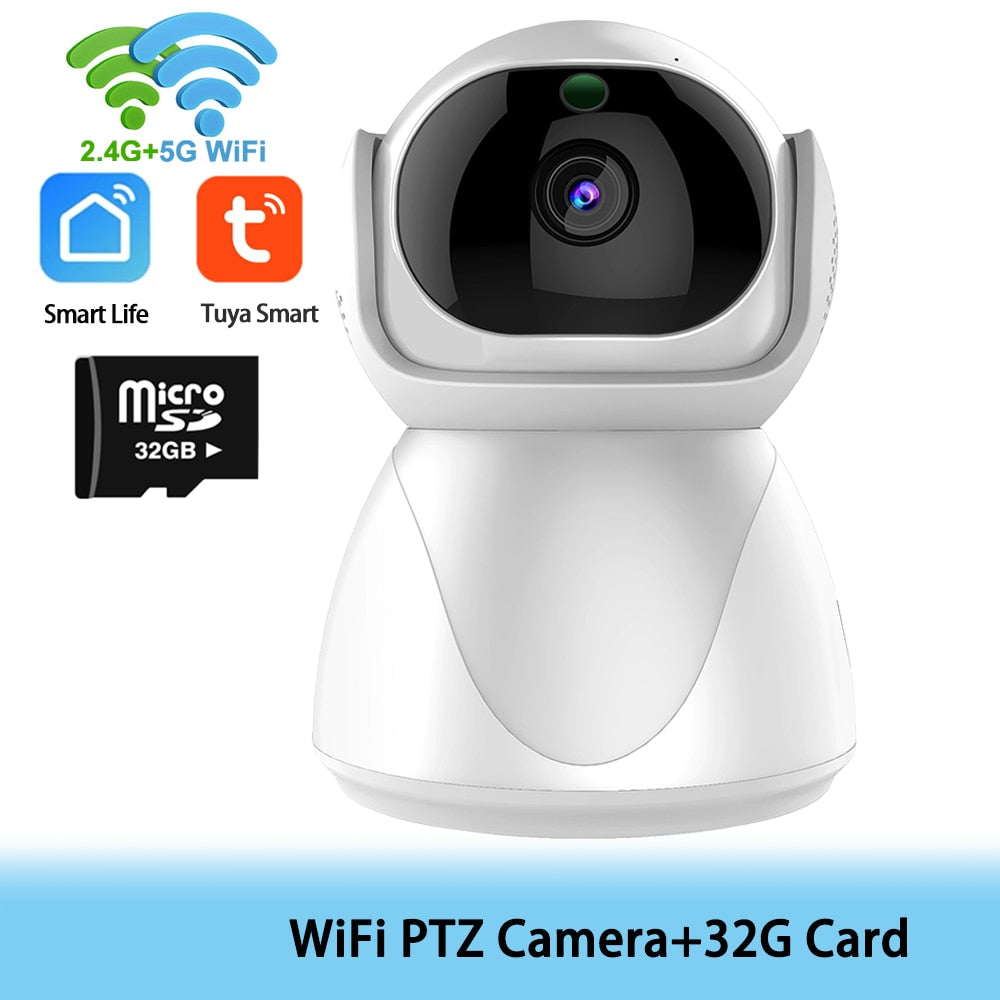 2.4G/5G Tuya Smart Wireless Indoor WiFi Camera Home Security Surveillance Camera Auto Tracking Baby Monitor CCTV IP Camera