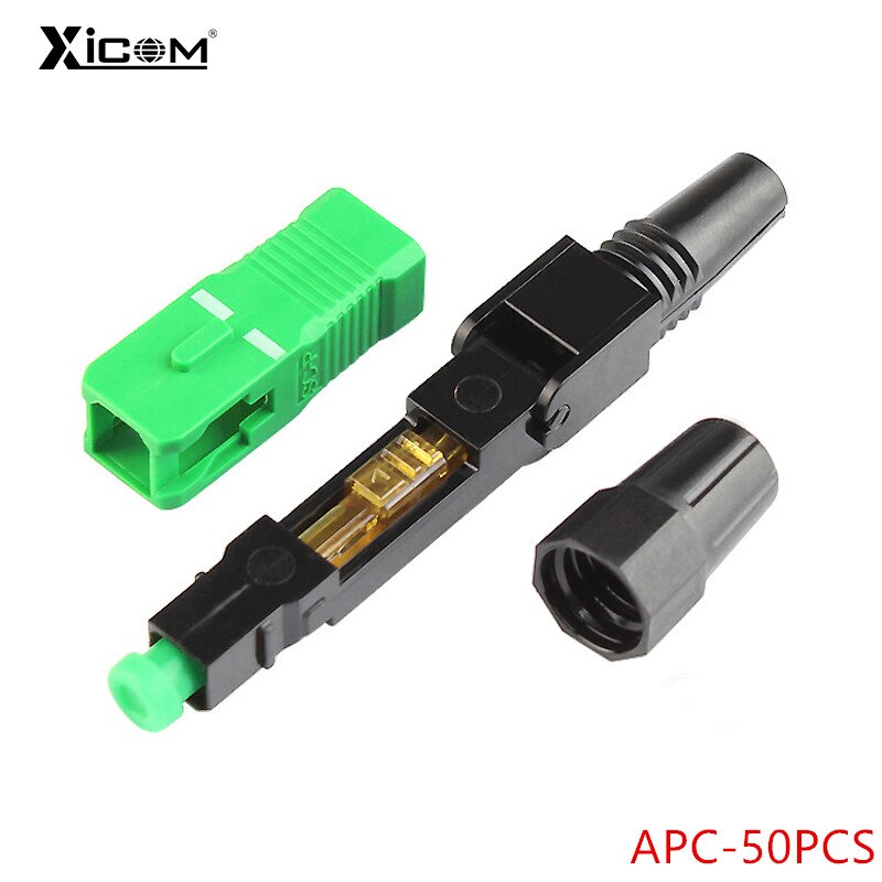 50/100pcs FTTH UPC/APC Single Mode Fiber Optic Fast Connector SC Quick Connector FTTH Tool Cold Connection Optical Adapter