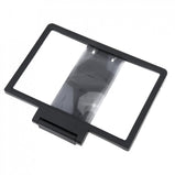 3X Black Acrylic + ABS Portable Adjustable 3D Video Mobile Phone Screen Magnifier with Mobile Phone Bracket