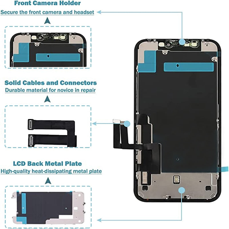 OLED Display For iPhone X XR XS 11 12 11 pro Max TFT Screen Replacement For iphone xs max 11 pro LCD Display,3D Touch True Tone