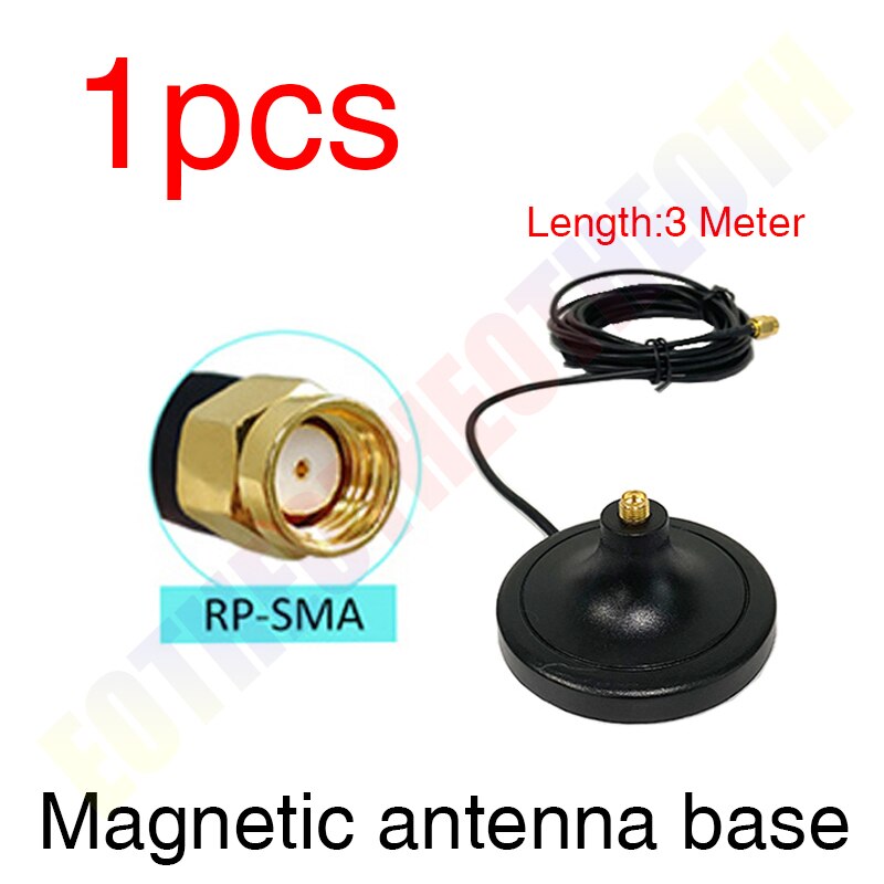 Eoth WiFi Antenna Extension RP-SMA Male IOT to Female Antenna with RG174 3M Cable Magnetic Base for Router Wireless Network Card