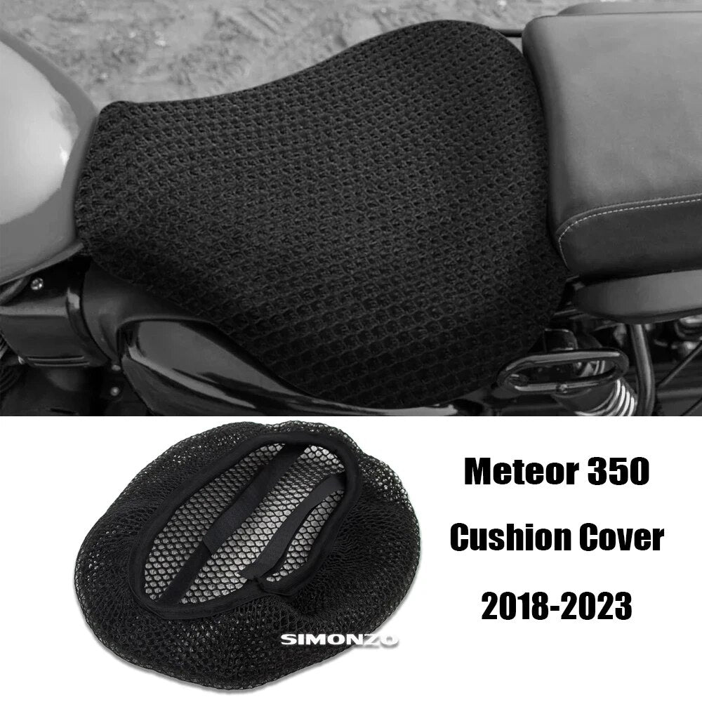 Meteor 350 Motorcycle Seat Cover Seat Protect Cushion 3D Honeycomb Mesh Seat Cushion For Meteor 350 2020-2023