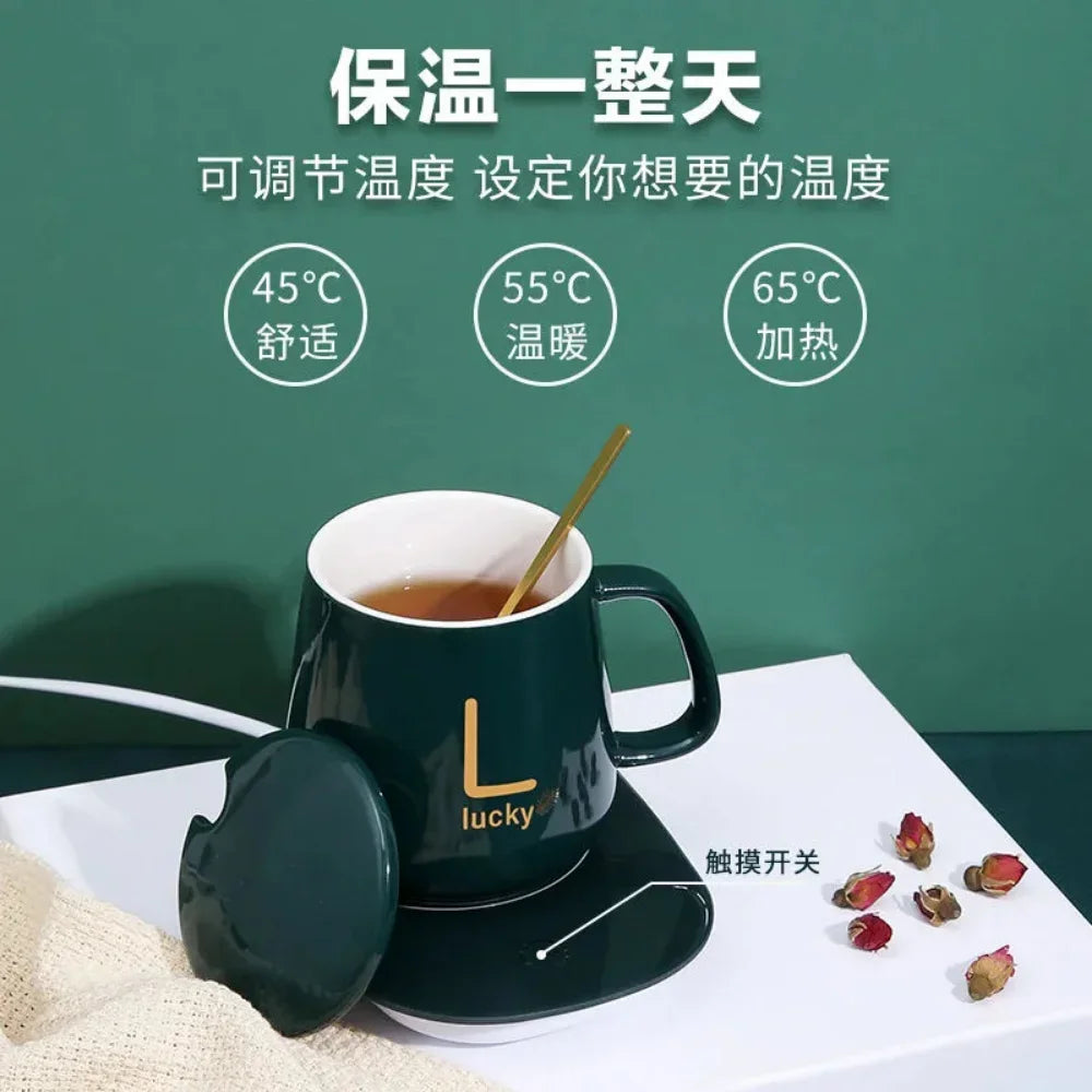 New Electric Heated Coaster Coffee Mug Cup Warmer Pad USB Powered for Home Office Milk Tea Water Heating Mat 55° Thermostatic