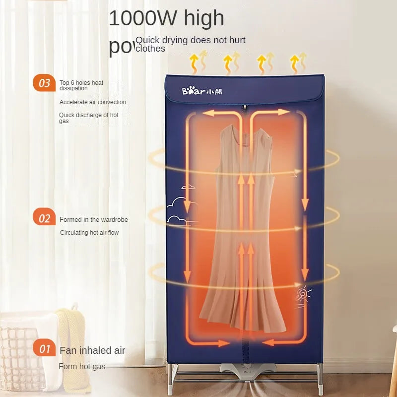 Household Dryer Cloth Dryer Cloth Dryer Cloth Hood Drying Wardrobe Underwear Disinfection Machine Mini Clothes Dryer 220V