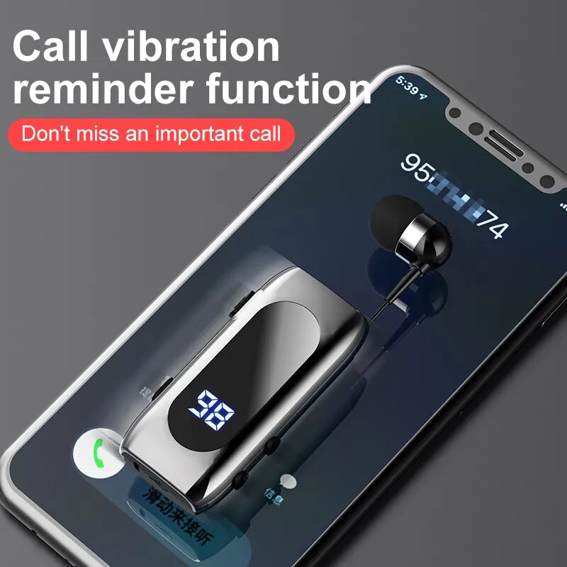 2022 K55 Talk Time 20 Hours Bluetooth Headset BT5.2 Call Remind Vibration Sport Clip Driver Auriculares Earphone PK F920