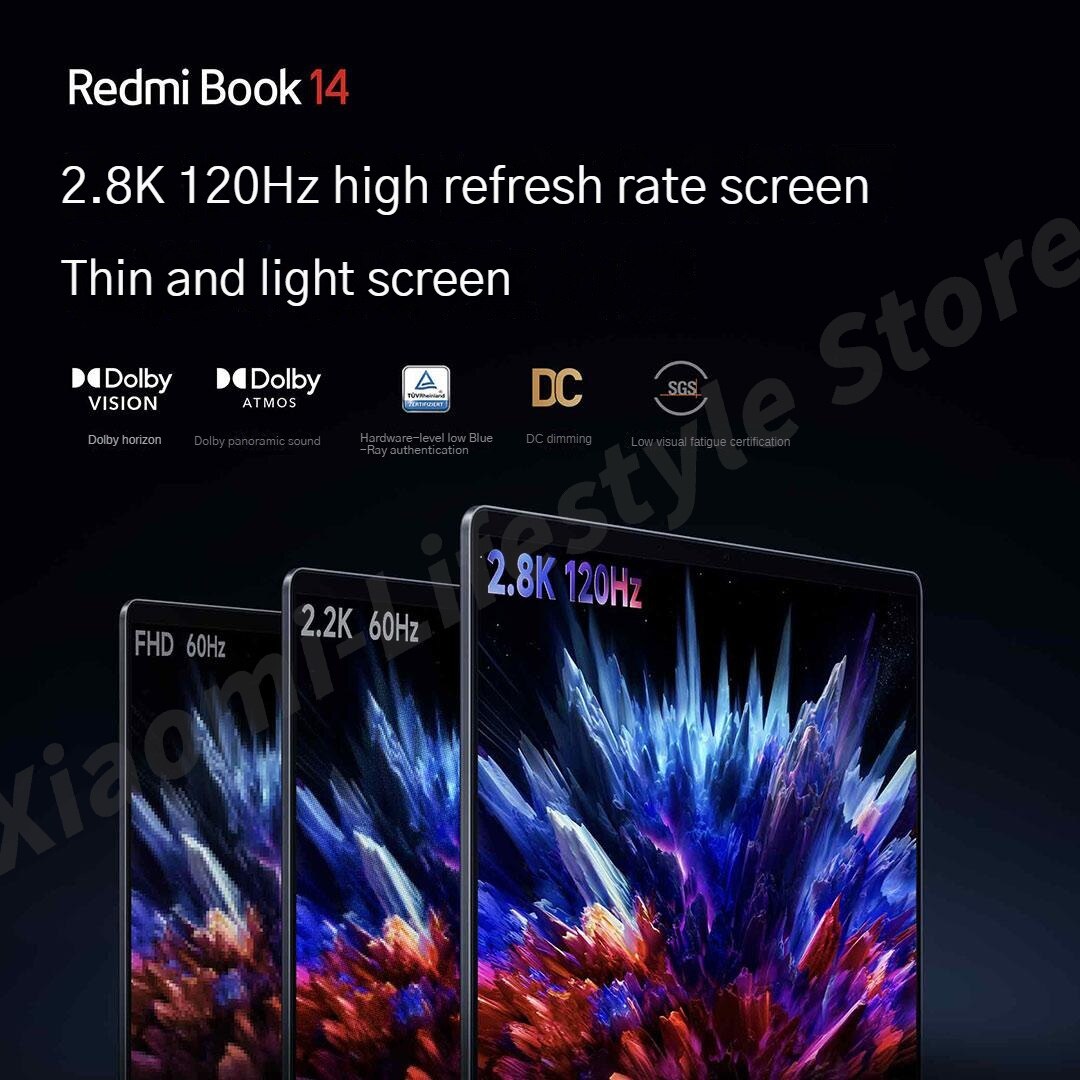 New Xiaomi Redmi Book 14 Laptop Intel Core I7-12700H/i5-12500H Iris Xe Graphics 16G+512G 2.8K 120Hz 14Inch Notebook 2023