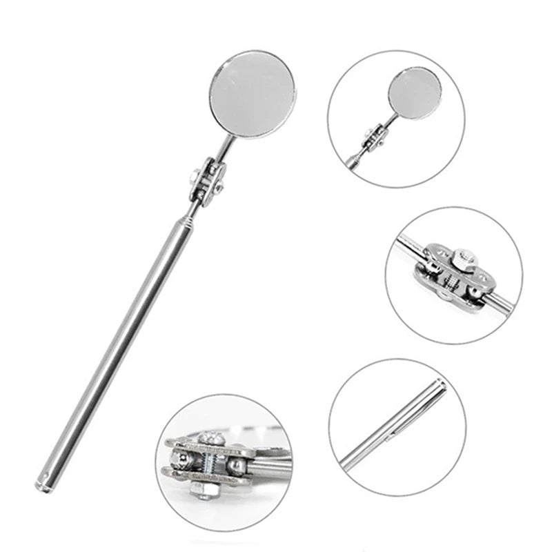 30/50mm Portable Car Telescopic Detection Lens Inspection Round Mirror Car Angle View Pen For Auto Inspection Hand Repair Tools