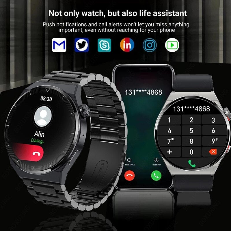 For Huawei Xiaomi GT3 Pro Smart Watch Men NFC AMOLED 390*390 HD Screen Heart Rate Bluetooth Call IP68 Waterproof SmartWatch 2023