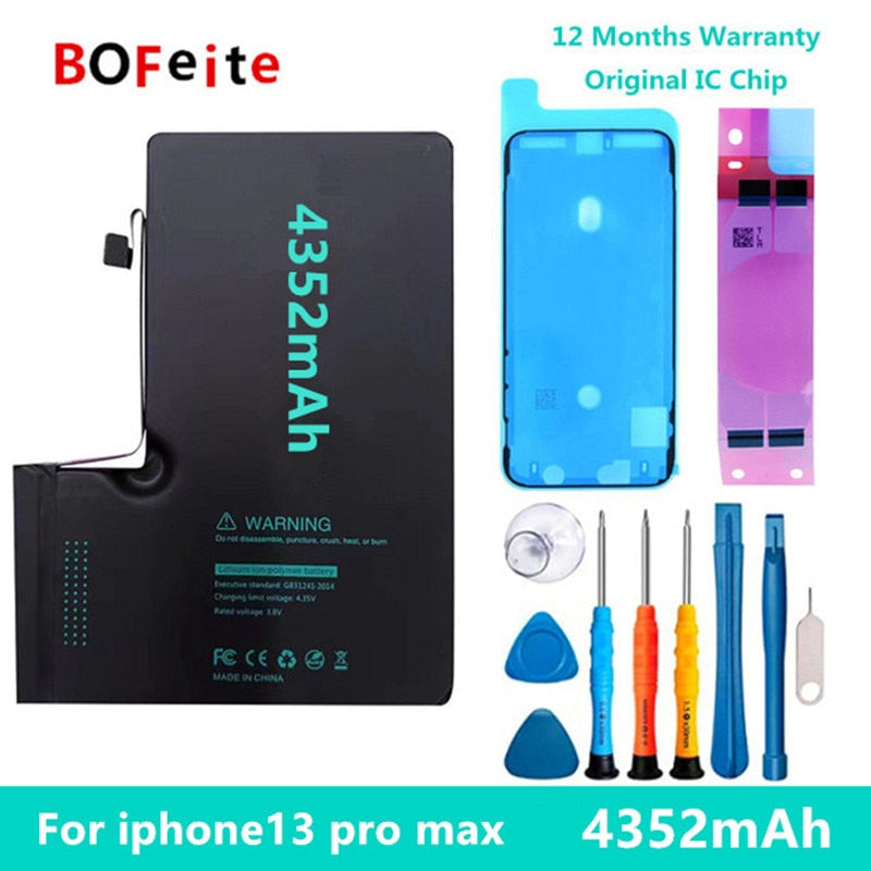 For iPhone 14 13 12 11 pro max X XS XR XSMAX 5S 6 6S 7 8 Plus 7p phone Battery Replacement Original Capacity Bateria for apple