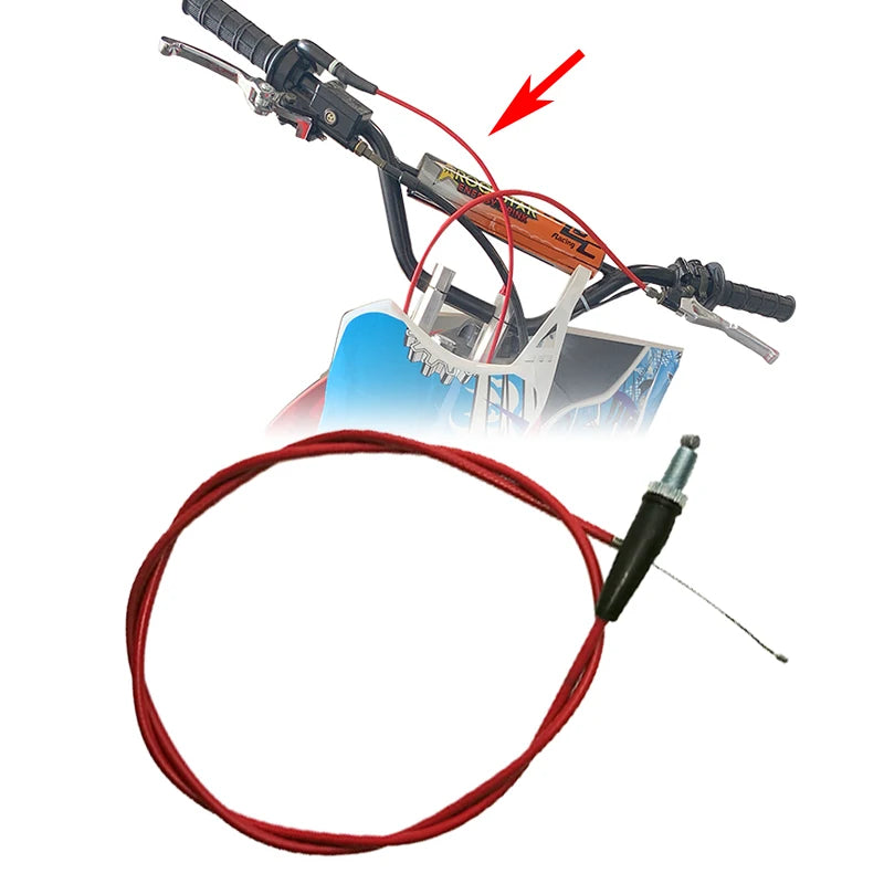 Pit Bike Throttle Cables Motocross 1220 MM Motorcycle Throttle Cable Motor Throttle Connector Body Air Intake Fuel Parts