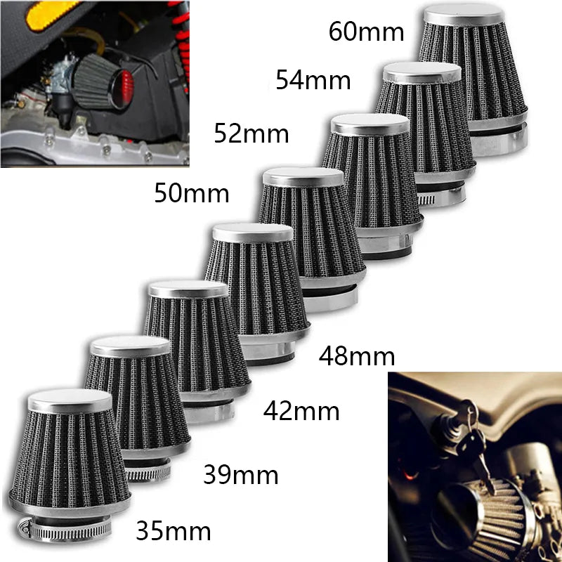 Universal Car Motorcycle Air Filter Car Motorbike Intake High Flow Crankcase Vent Cover Breather Auto Moto Accessories 35mm-60mm