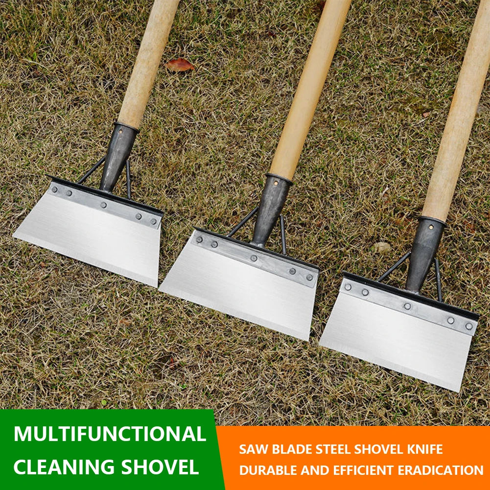 Multifunctional Weeding Deicing Remove Farm Manure Shovel Weed Cleaning Shovel Sharp Edge Saw Blade Steel Blade Garden Hand Tool