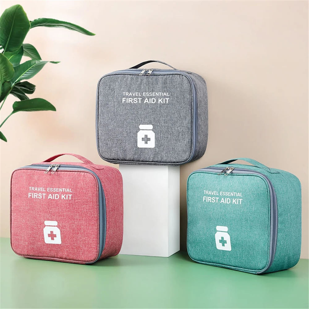 Portable First Aid Bag Large Capacity Medicine Kit Storage Bag Organizer Box Home Family Travel Survival Emergency Camping Empty