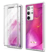 For Samsung Galaxy S23 Ultra Case 6.8“Slim Stylish Geometric Marble shockproof bumper Phone Case with Built-in Screen Protector
