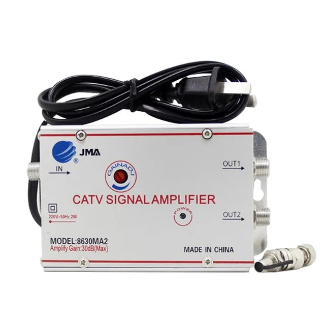 220V 4 Way CATV Cable TV Splitter Amplifier 20dB Digital TV Antenna Signal Booster Home Tv Equipments 45Mhz to 860MHz US Plug