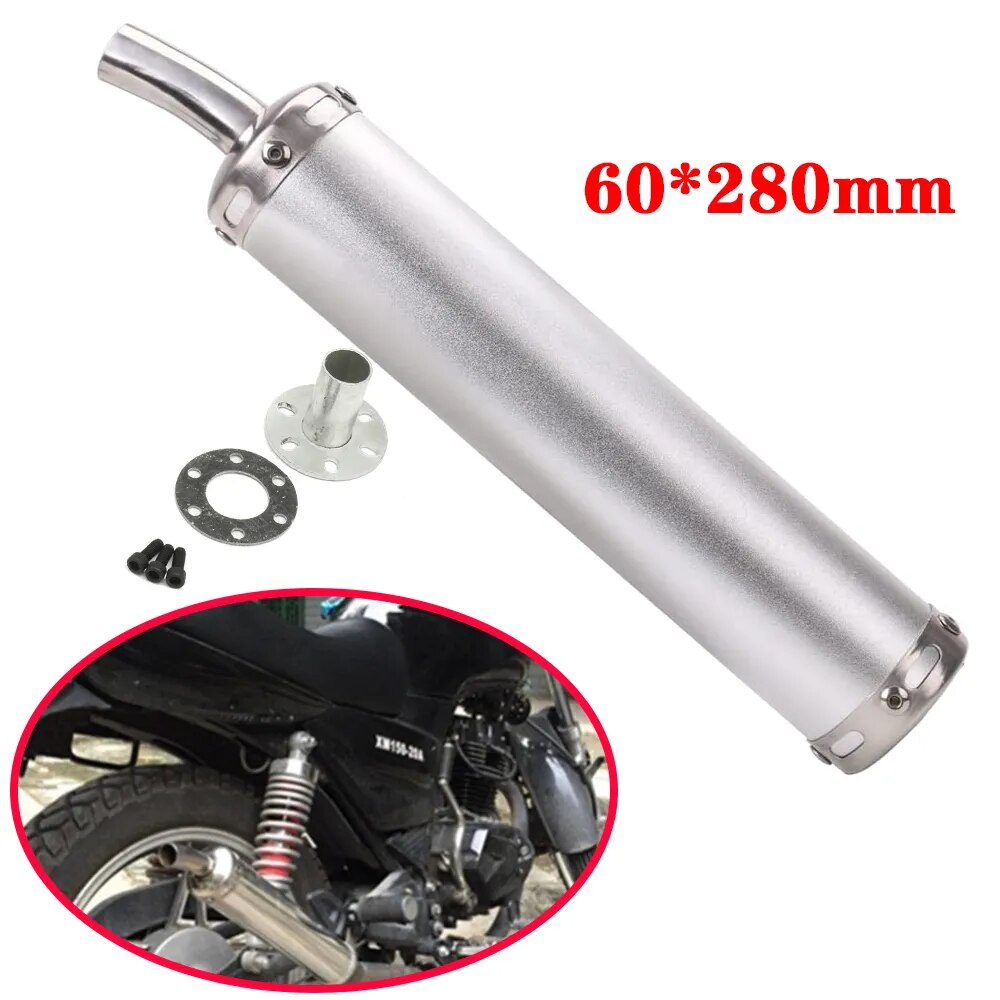 20mm Motorcycle Exhaust Muffler Pipe System For 2 Stroke 50-250CC Motorcycle Street Dirt Bike Pipe Silencer Racing