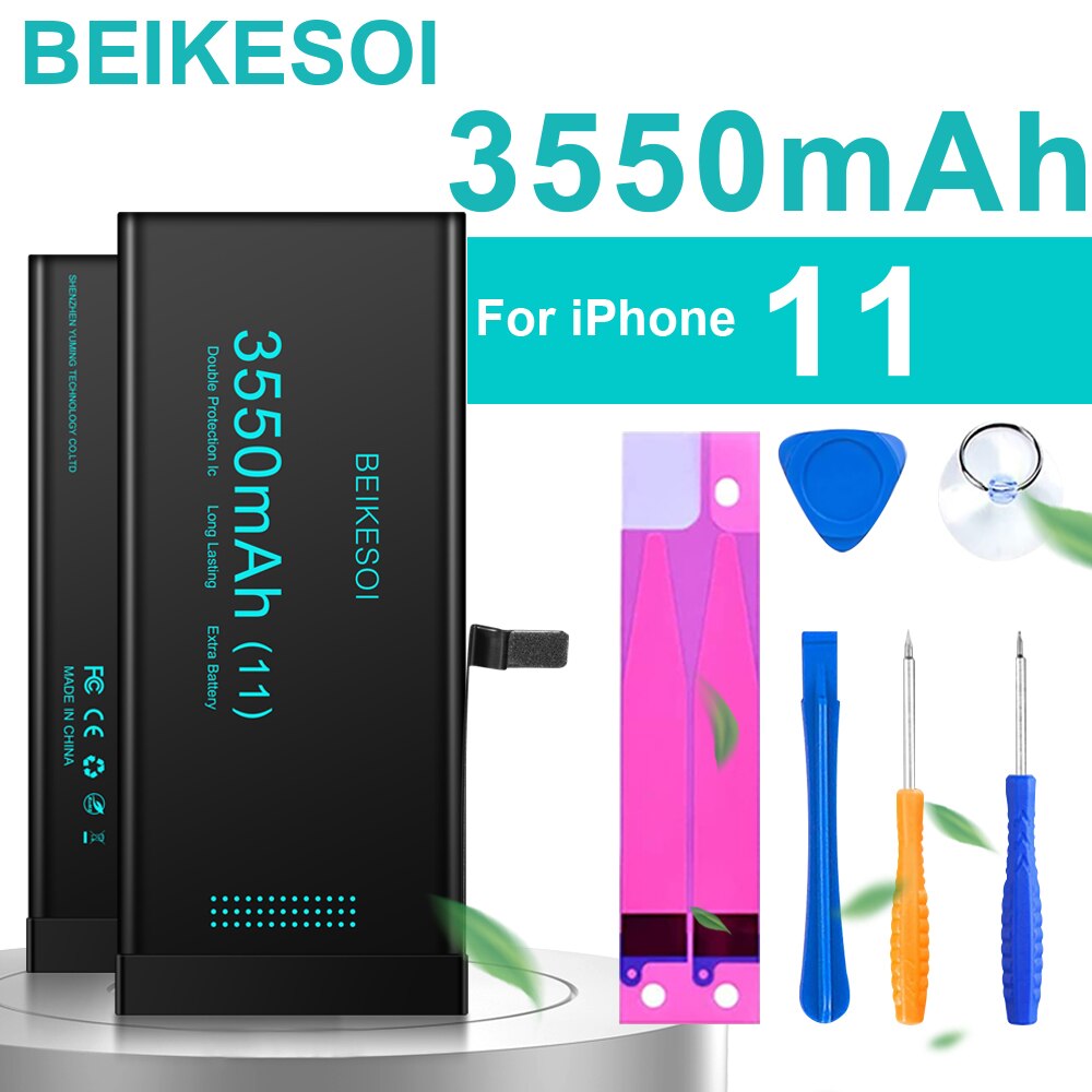BEIKESOI phone Battery For iPhone  6S 6 7 8 Plus 11 12 13 14 Pro Replacement Bateria For Apple iPhone  X XS MAX