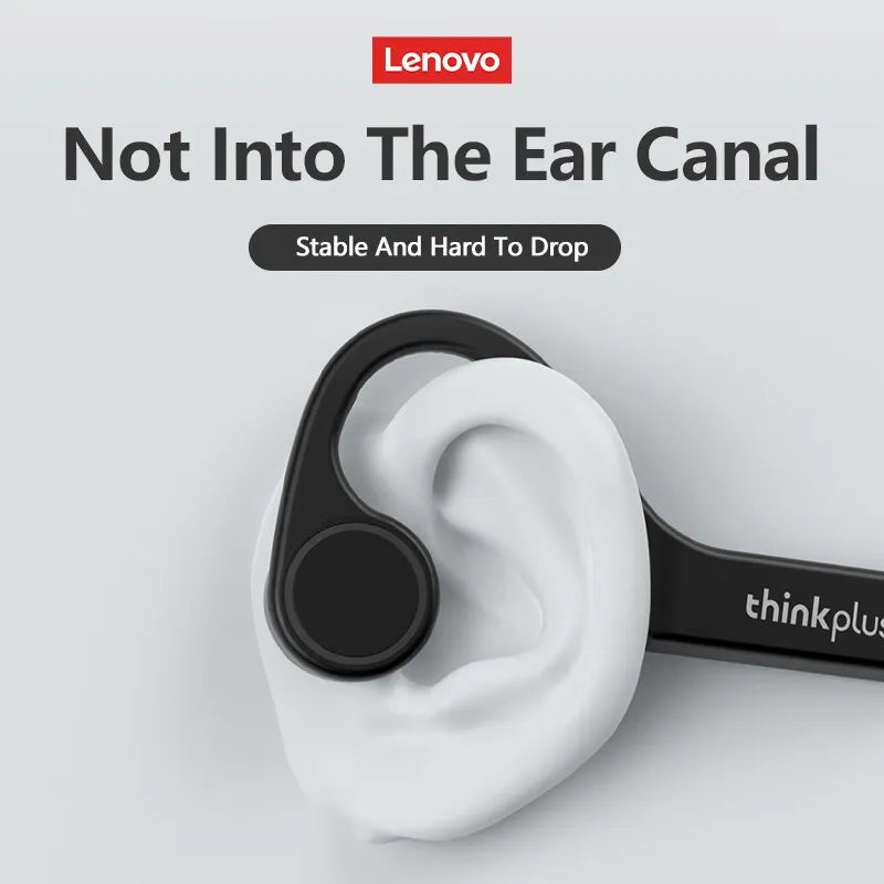 Lenovo X4 Bone Conduction Bluetooth Headphone Sports Earphone Waterproof Wireless Headset with Mic Ear Hook TWS Bass Hifi Stereo
