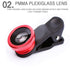 3in1 Fisheye Wide Angle Micro Camera Lens for IPhone Xiaomi Redmi 3IN1 Zoom Fish Eye Len on Macro HD Lens Lenses with Phone Clip