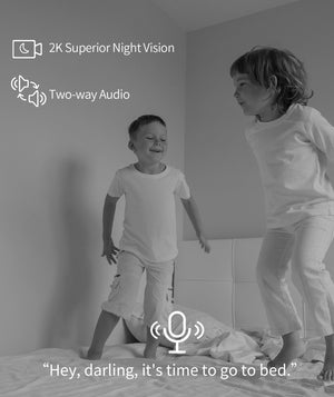 KAWA IP Camera 2K Indoor WiFi Security Camera Baby/Pet Monitor Wireless Surveillance Smart Home Night Vision AI Detect Action