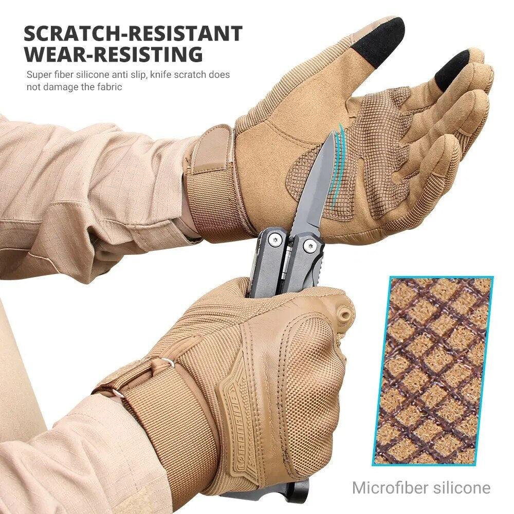 Motorcycle Full Finger Glove Men Outdoor Military Tactical Gloves Sports Shooting Hunting Airsoft Moto Motocross Gloves