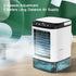 Portable Desktop Air Conditioner Fan Dual Spray Ultrasonic Atomization 3-Speed Mute Air Cooler Night Light Electric Fan for Home