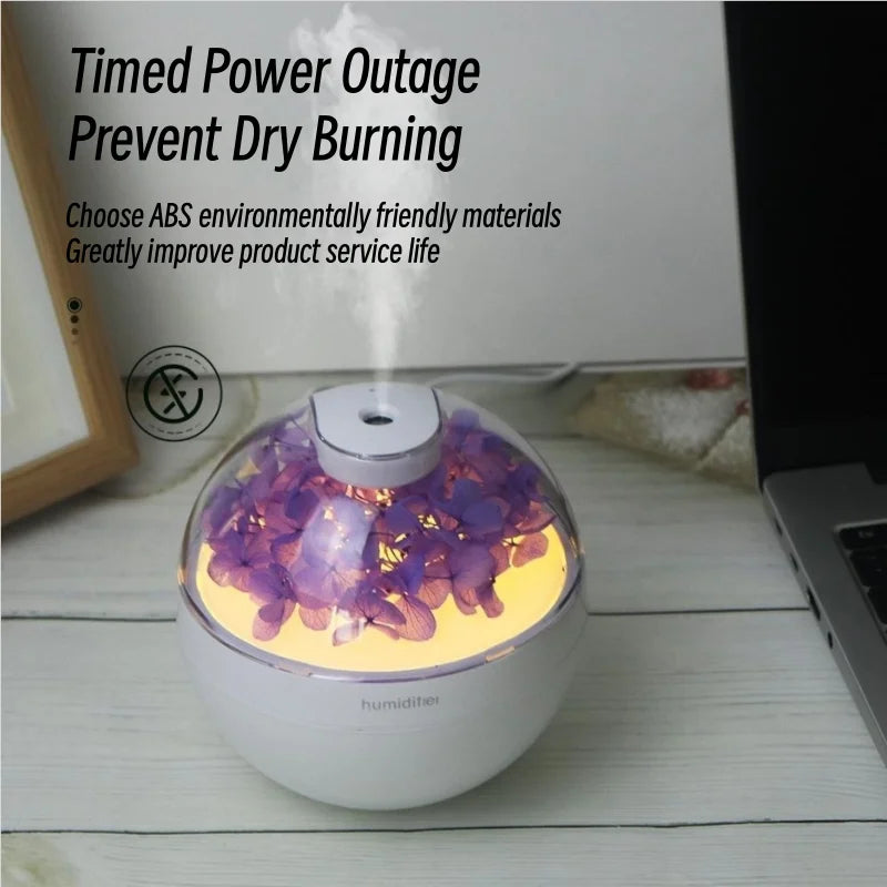 USB Mini Aroma Diffuser Eternal Flower Aromatherapy Essential Oil Air Humidifier Diffuser Home Ultrasonic Mist Maker Fogger
