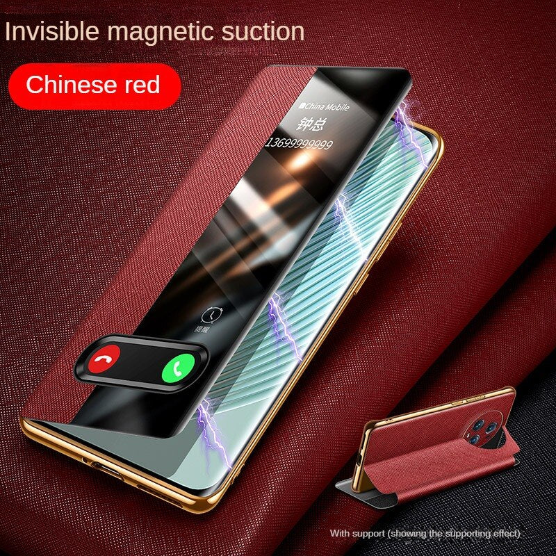 Luxurious Cowhide for Honor Magic 5 Pro Leather Phone Case Flip Magnetic Protective Cover for New Honor Magic 5 ZHIZHEN Edition