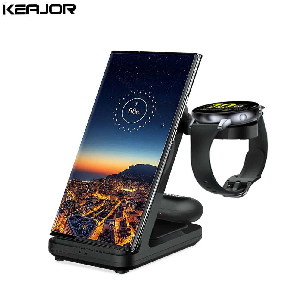 Wireless Chargers 3 in 1 For Galaxy Watch 5 Pro Fast Charging Station For Samsung Galaxy Watch 4 S23 S22 Charger Stand