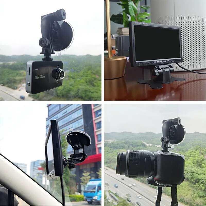 Windshield Suction Cup Mount Bracket or Dashboard Tabletop Butterfly Bracket for Car 5/7/9/10 In Monitor Backup Camera  Portable
