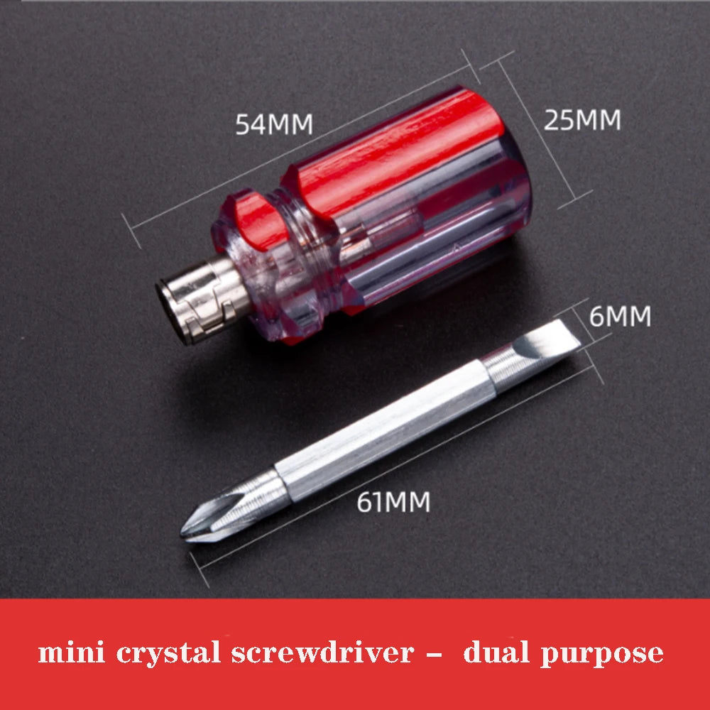 Screwdriver Kit Set Mini Small Portable Radish Head Screw Driver Precision Car Repair Tools Transparent Handle Repair Hand Tools