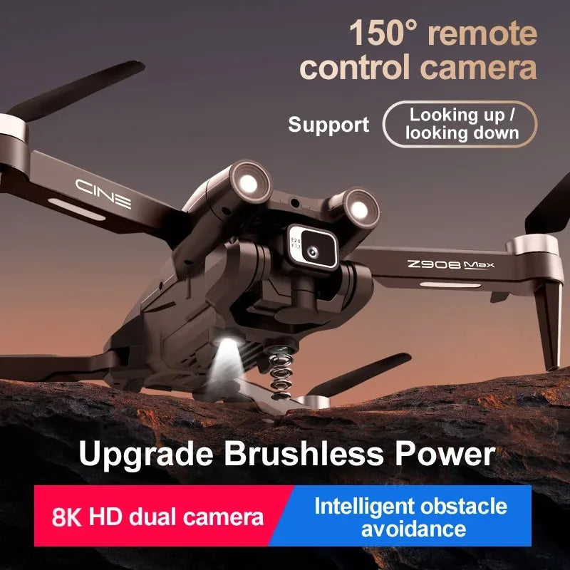 Lenovo Z908 8K HD Dual Camera GPS 5KM Professional Drone WIFI FPV Obstacle Avoidance Brushless Four-Axis Folding Rc Quadcopter