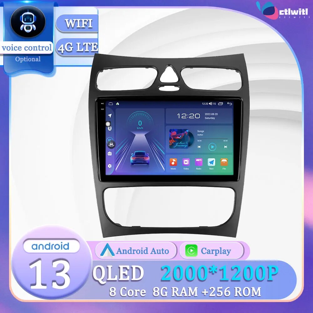 AndroidFor Mercedes Benz C-Class W203 C200 C320 C350 CLK W209 2002 - 2005 Navigation GPS Radio Autoradio Videp Player Multimedia