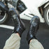 Motorcycle Boots For Men Black Ankle Boots Off-road Motorbike Racing Shoes Riding Equipment Breathable Durable Shockproof Soft