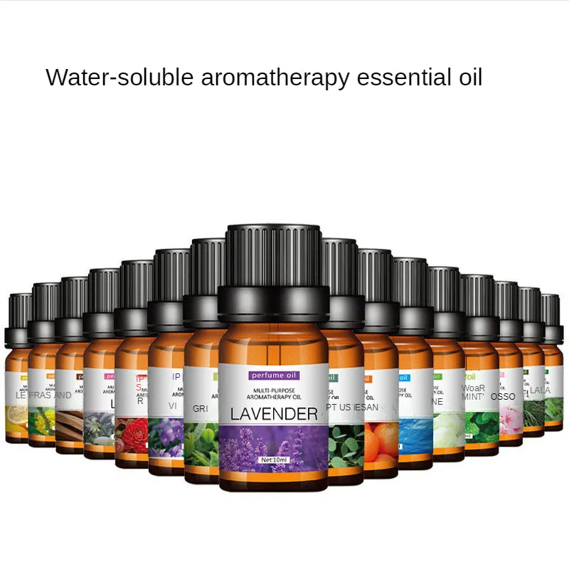 Natural Essential Oils for Aromatherapy Diffusers Lavender Lemon Tea Tree Mint  Water Soluble Relieve Stress Essence 10ML