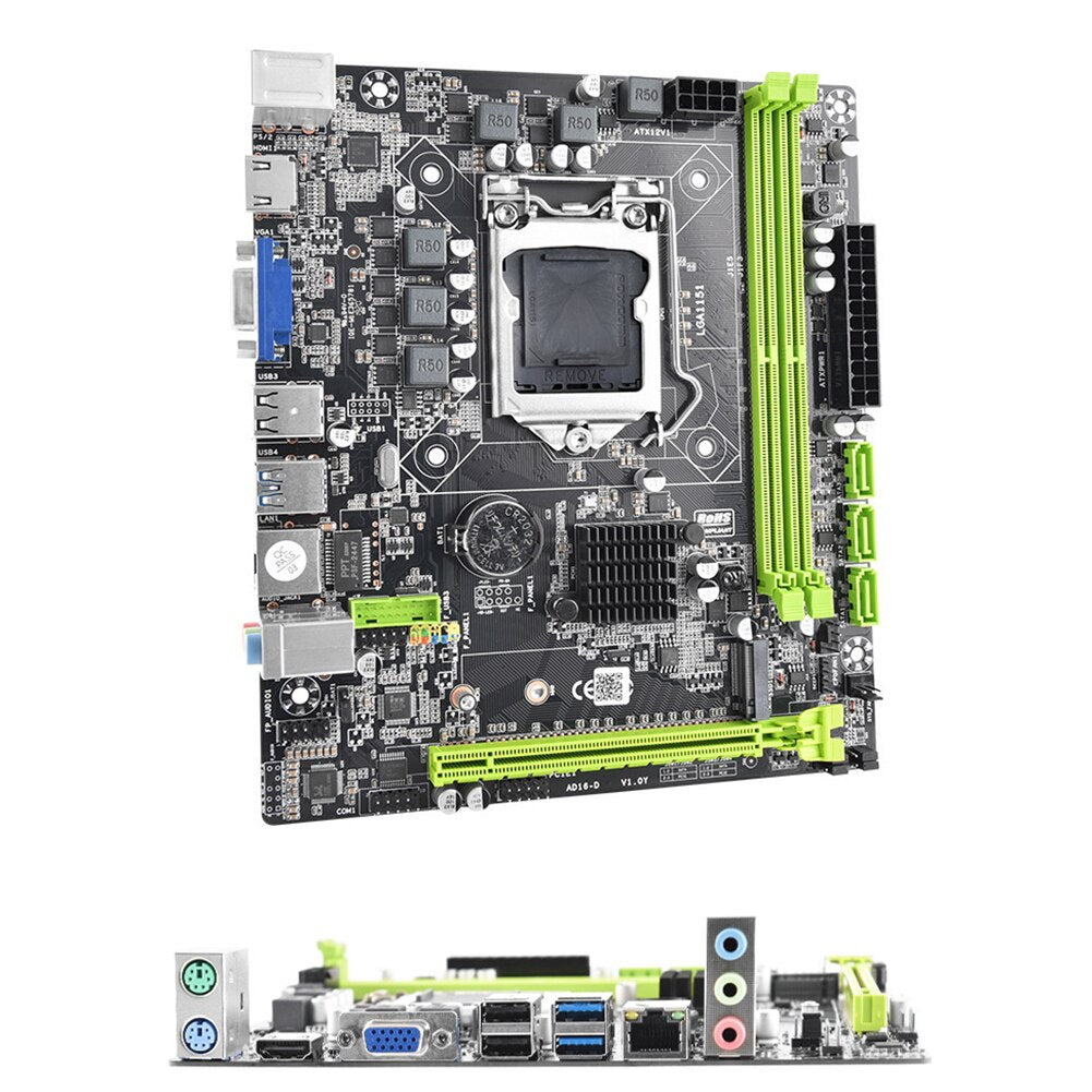 H310B Desktops MainBoard M-ATX LGA1151 Computer Motherboard Gigabit Network Card VGA+HDMI-Compatible Interface 5.1 Audio Channel