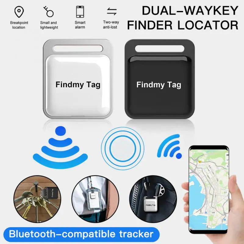 RYRA Anti-lost Keychain Smart Tag Finder Device GPS Bi-Directional Alarm Tracker Phone Wallet Pet Child Key Locator