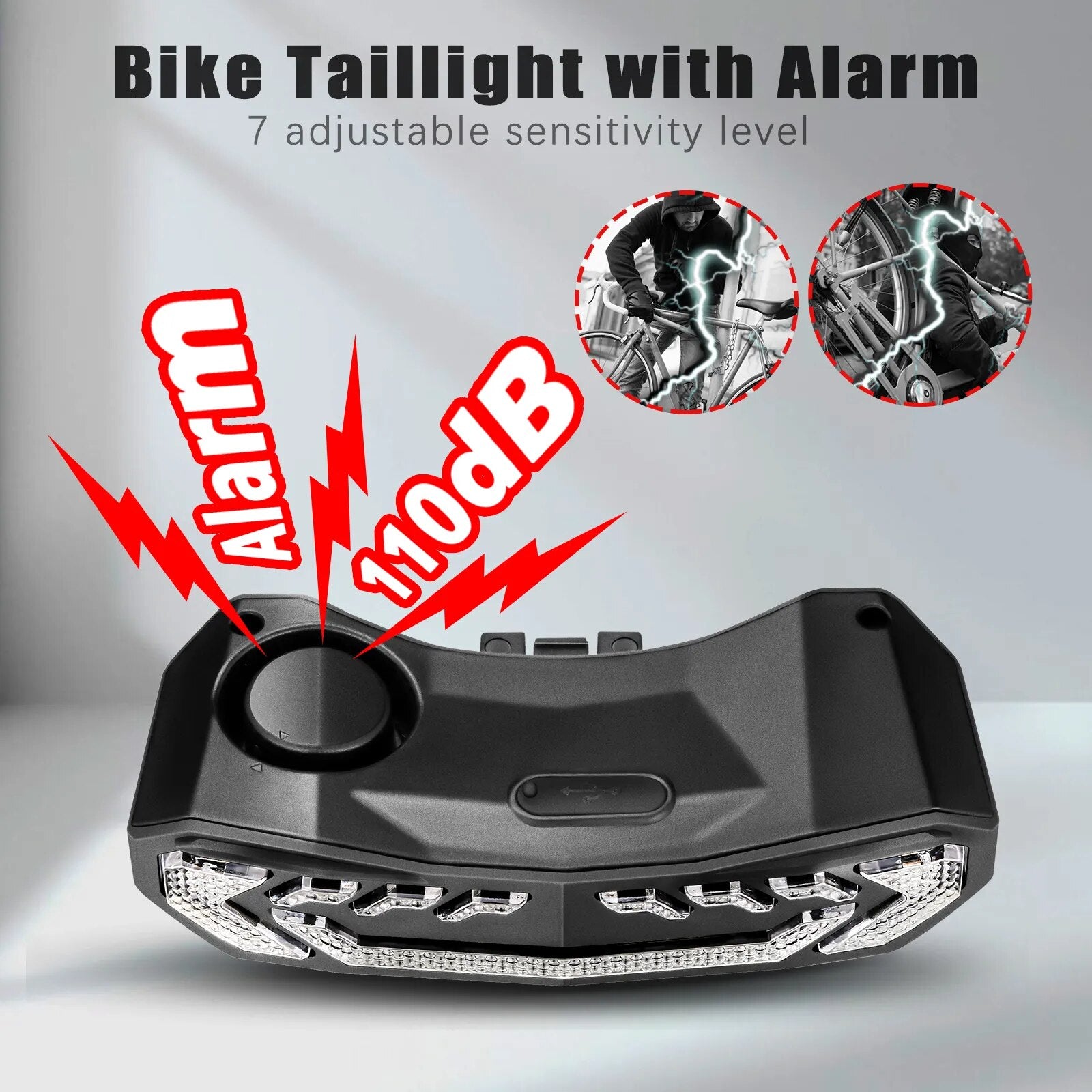 WSDCAM Bicycle Alarm Anti-theft Waterproof Electric Bike Car Vehicle Security Alarm Sensitive Remind Vibration Motorcycle Alarm