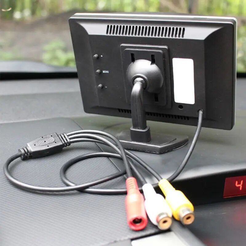 5 inch LCD HD Screen Monitor Suction Cup Parking Camera Car Rearview Reverse Backup Camera