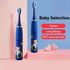 Sonic Children Electric Toothbrush With 12pcs Brush Heads IPX7 Waterproof Ultrasonic Rechargeable Timer Soft Hair Cleaning Brush