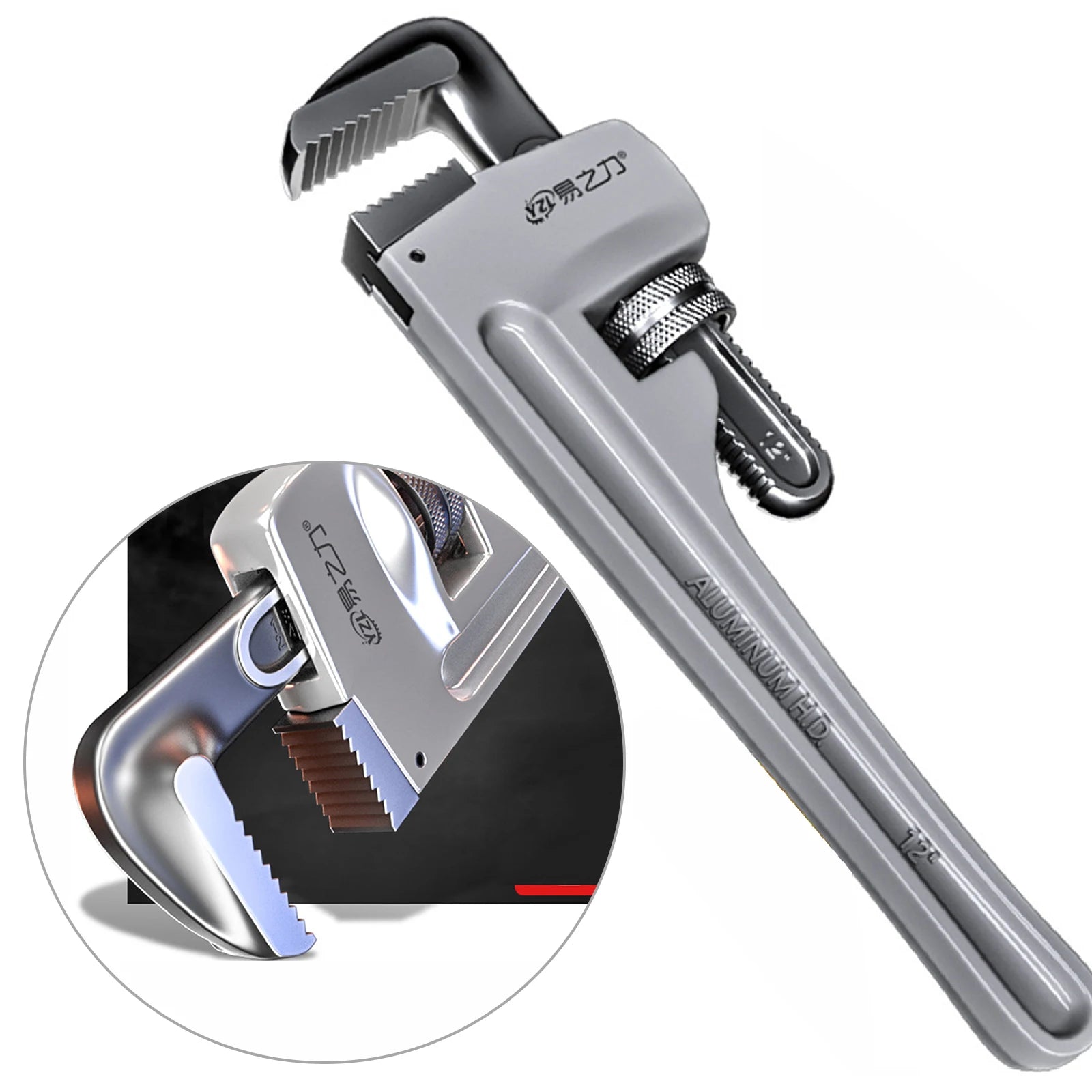 Aluminum Alloy Industrial Grade Pipe Wrench Household Universal Wrench Fast Dual-purpose Multi-functional Plumbing Pipe