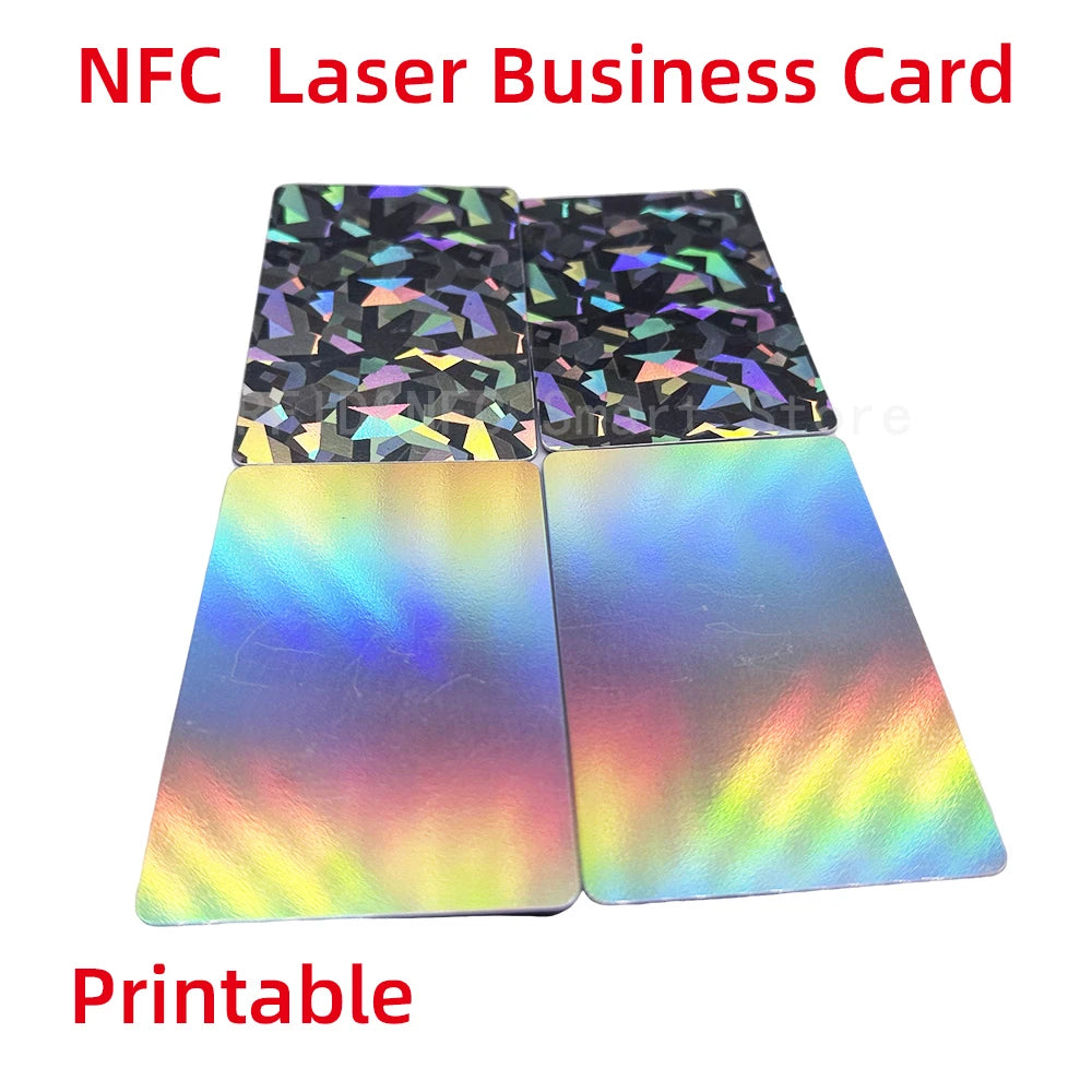 5pcs NFC Laser Business Cards PVC Material 13.56MHz RFID Access Control NTG 213 NFC Card Personalized  Laser NFC Business Card