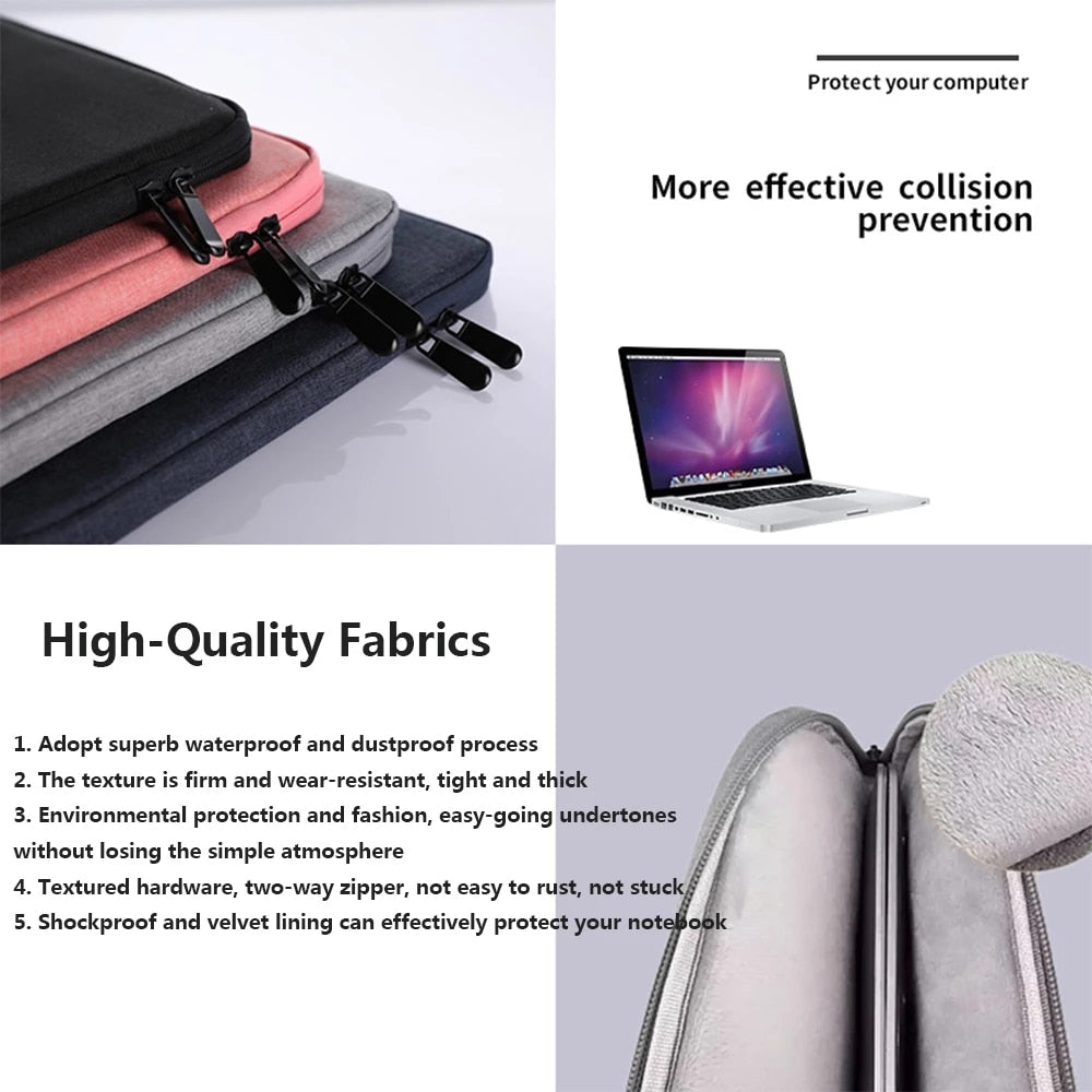 Waterproof Laptop Bag Tablet 11 12 13.3 14 15.6 16 Inch Case For MacBook Air Pro Xiaomi HP Dell Acer Notebook Computer Case