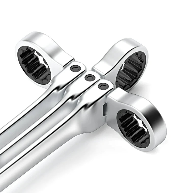 Flex Head Ratcheting Wrench Set Combination Ended Spanner kits Chrome Vanadium Steel Hand Tools Socket Key Car Repair Tools