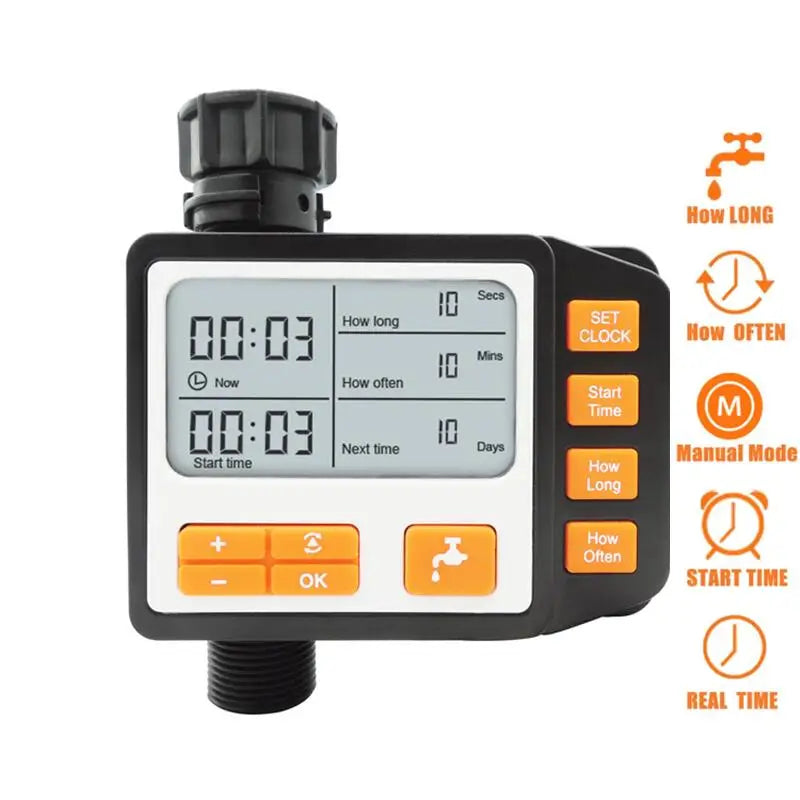 IP65 Programmable Garden Watering Timer Automatic Watering Irrigation Programmer For Greenhouse Drip Water System Controller