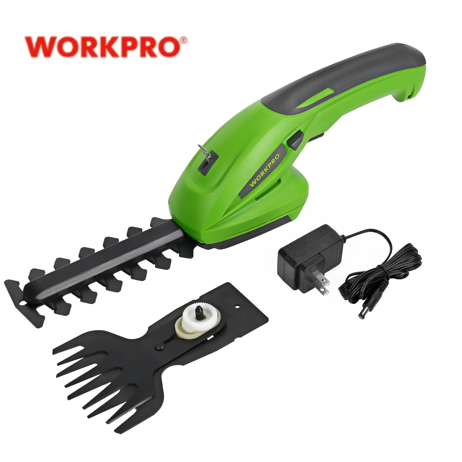 WORKPRO 3.6-7.2V Electric Trimmer 2 in 1 Lithium-ion Cordless Garden Tools Hedge Trimmer Rechargeable Hedge Trimmers for Grass